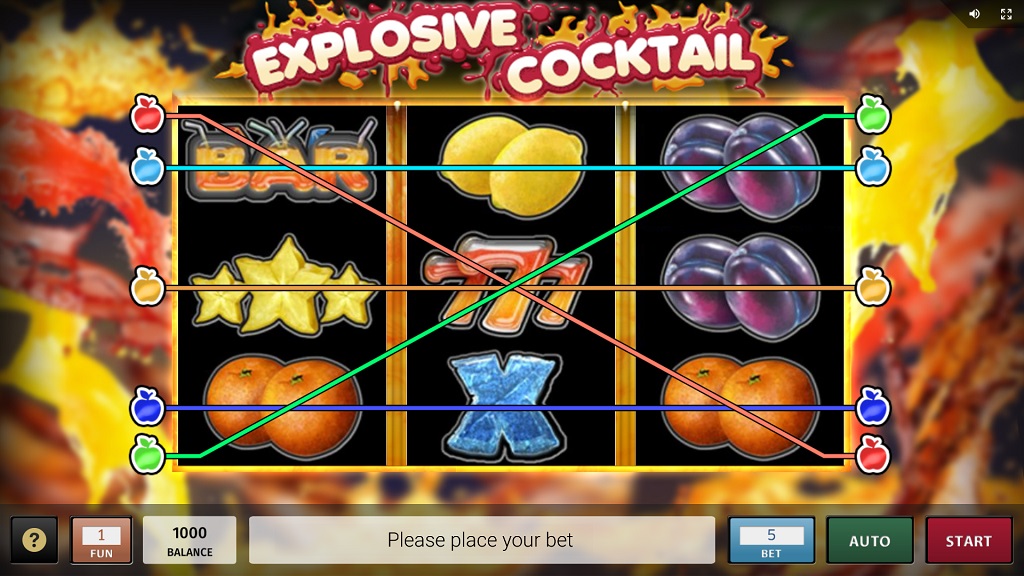 Скриншот слота Explosive Cocktail от Inbet Games