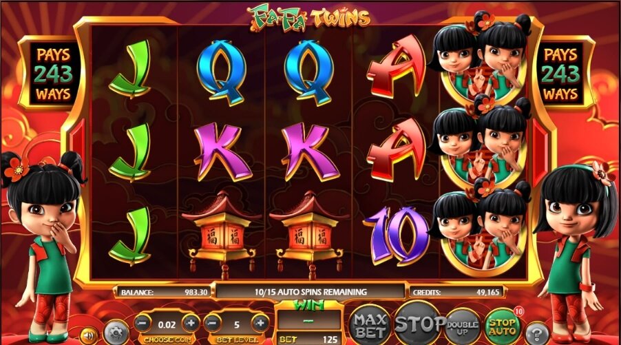 Скриншот слота Fa-Fa Twins от Betsoft