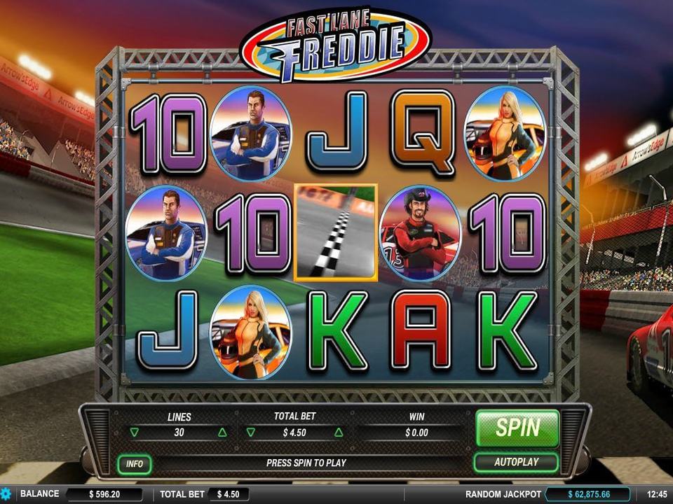 Скриншот слота Fast Lane Freddie: игровой автомат от Arrow's Edge