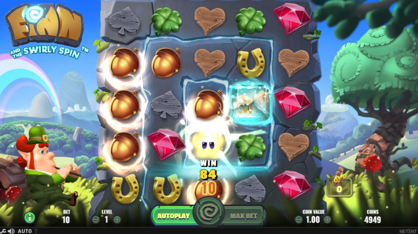 Скриншот слота Finn and the Swirly Spin от NetEnt