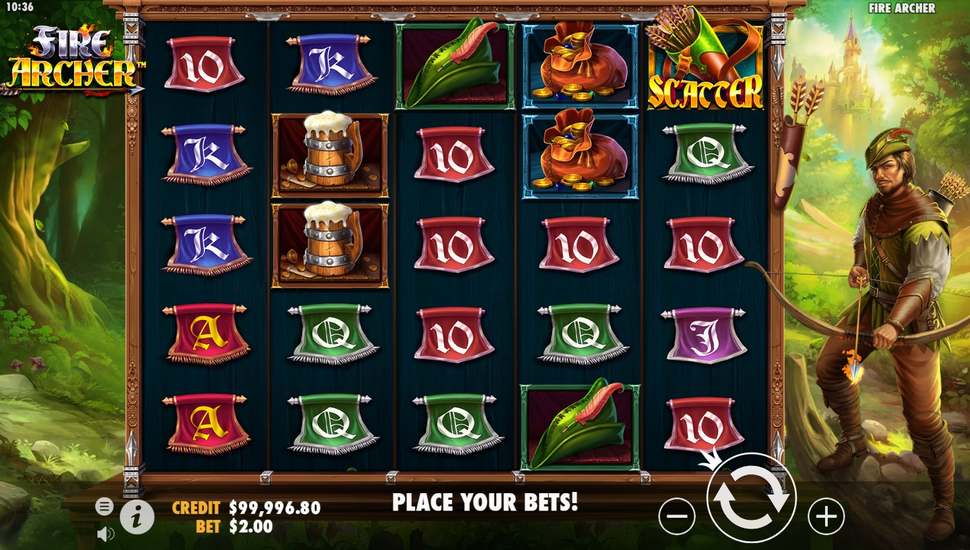 Скриншот слота Fire Archer от Pragmatic Play