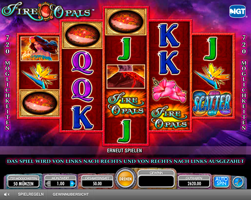Скриншот слота Fire Opals от IGT
