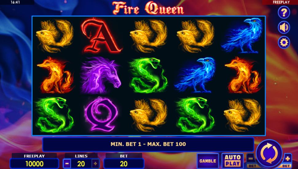 Скриншот слота Fire Queen 2 от WMS