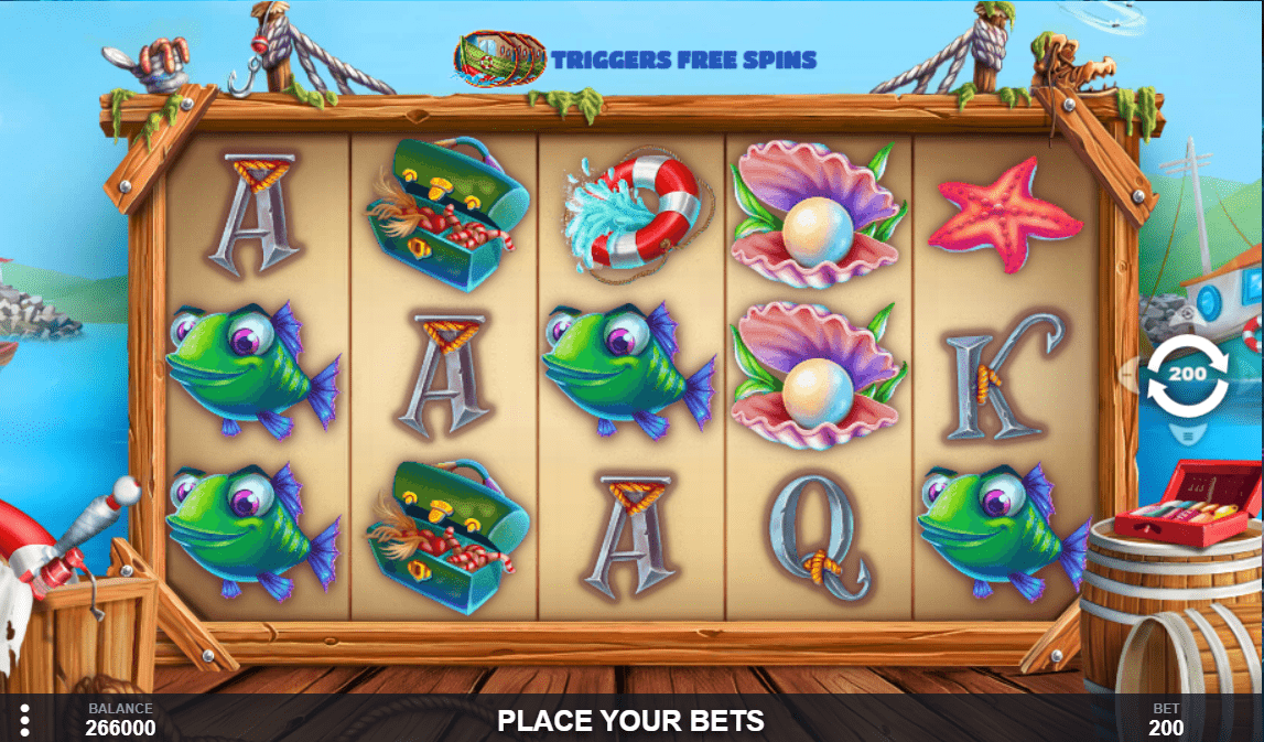 Скриншот слота Fishermans Bounty от Wizard Games