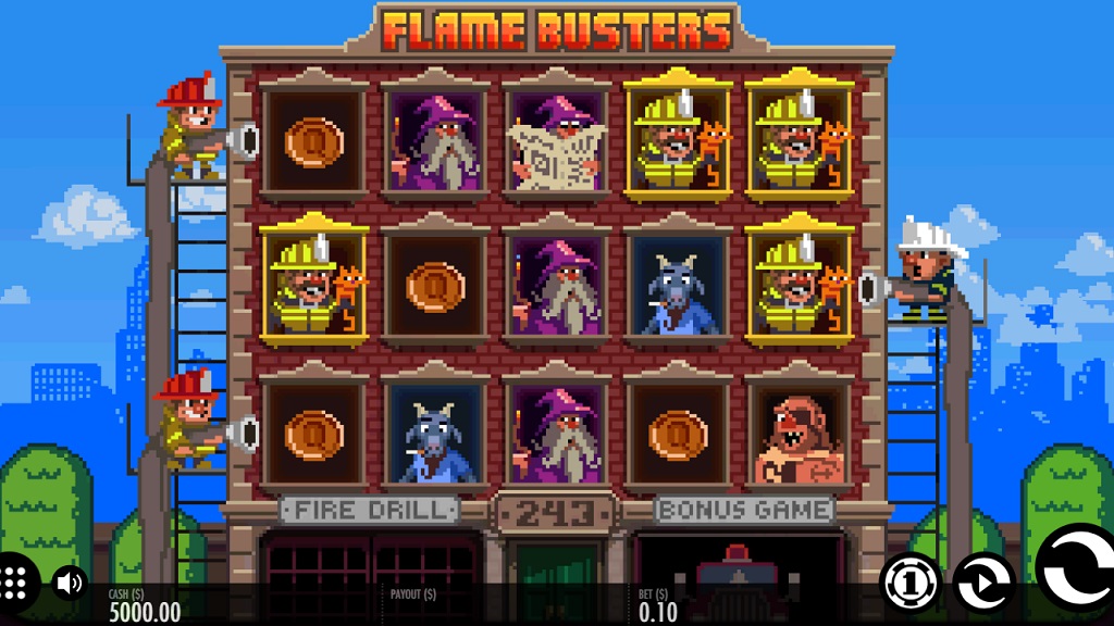 Скриншот слота Flame Busters от Thunderkick