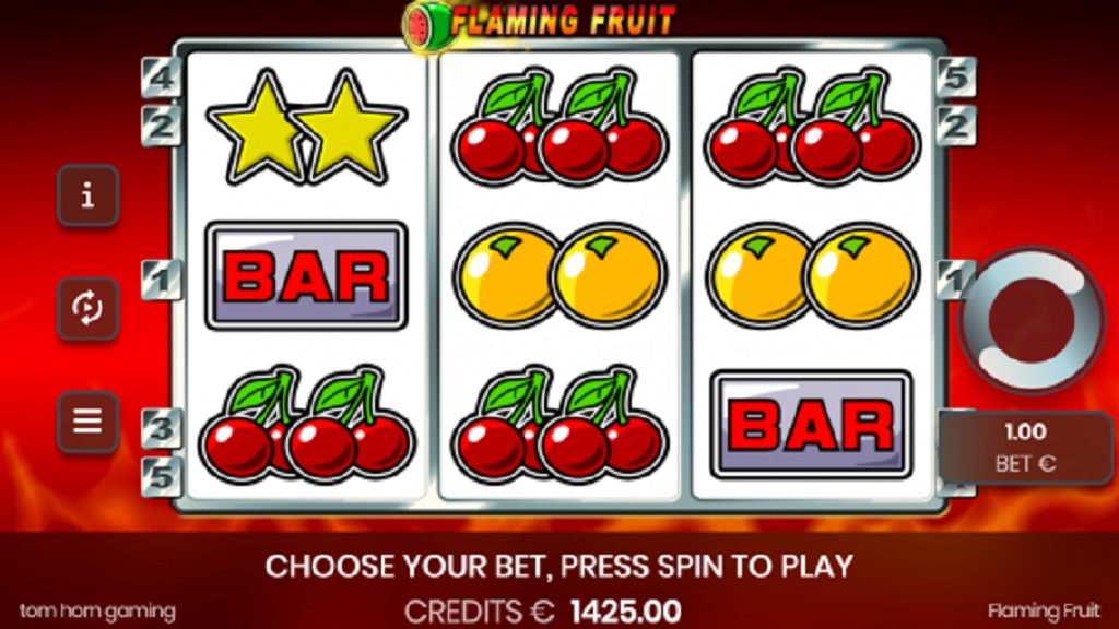 Скриншот слота Flaming Fruit от Tom Horn Gaming
