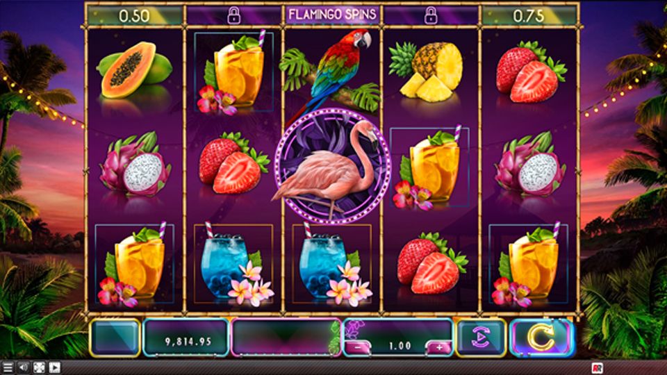 Скриншот слота Flamingo Paradise от Red Rake Gaming