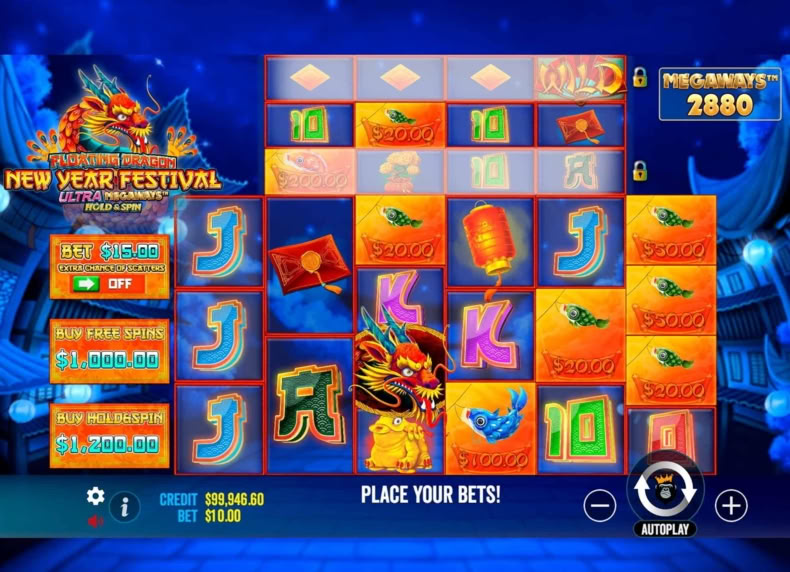 Скриншот слота Floating Dragon New Year Festival от Pragmatic Play