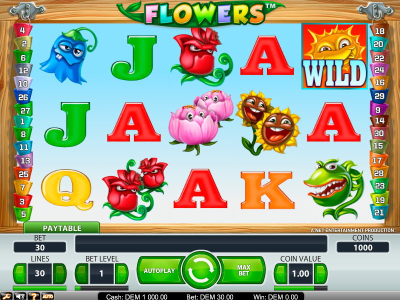 Скриншот слота Flowers от NetEnt