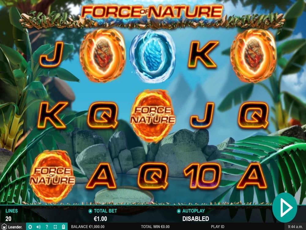 Скриншот слота Force of Nature от Leander Games