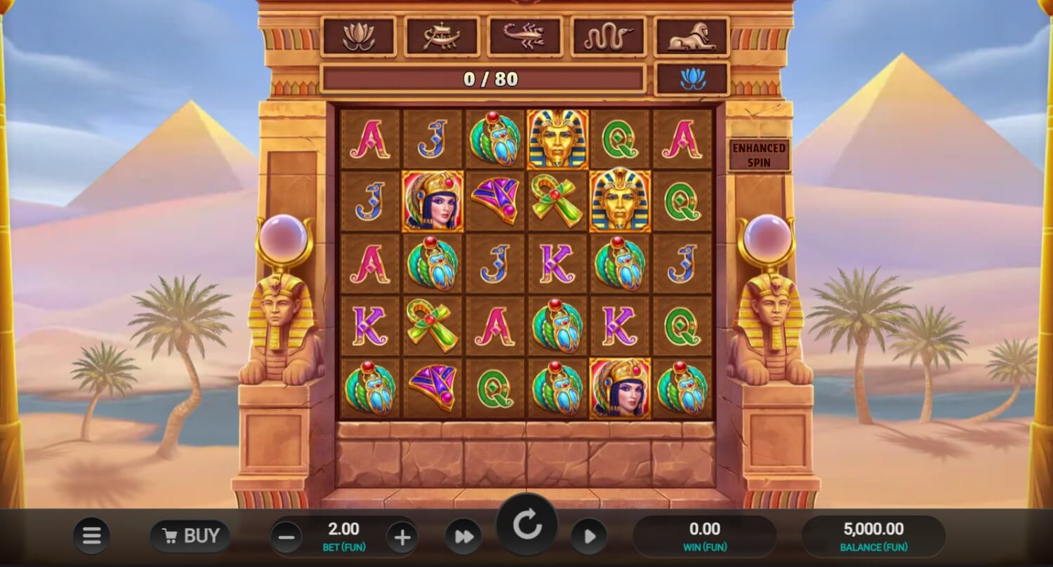 Скриншот слота Forgotten Pharaoh: Египетский игровой автомат Onetouch от OneTouch