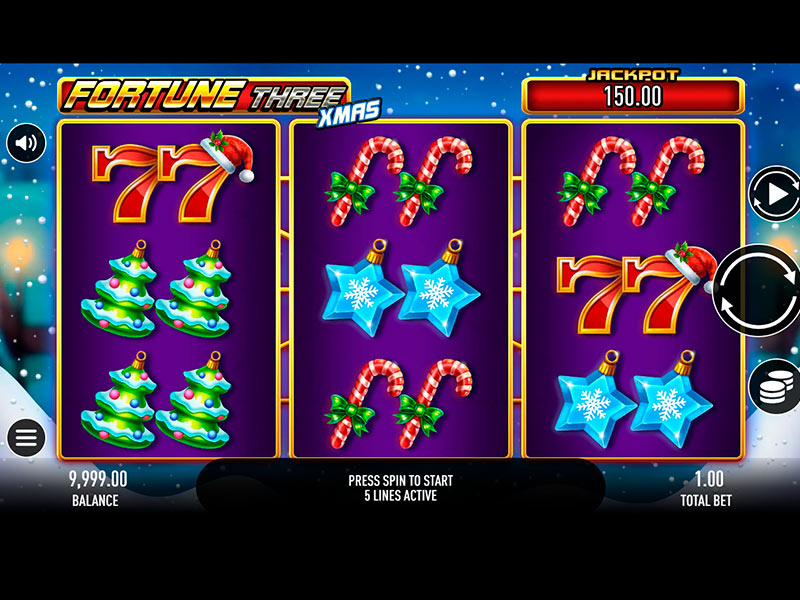 Скриншот слота Fortune Three Xmas от GameBeat