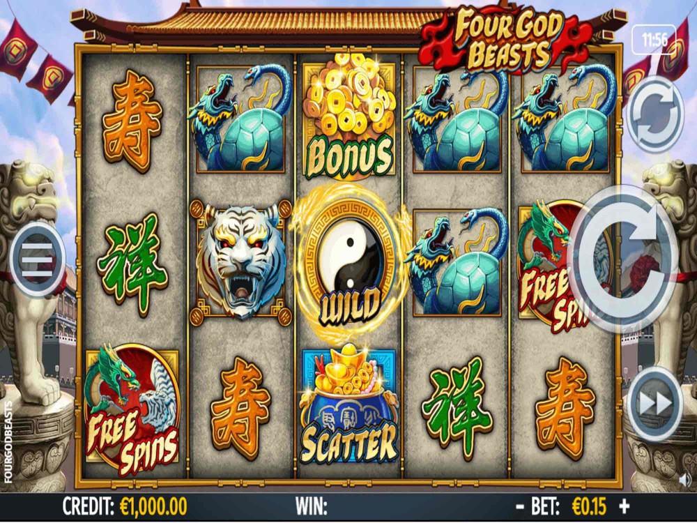 Скриншот слота Four God Beasts от Octavian Gaming