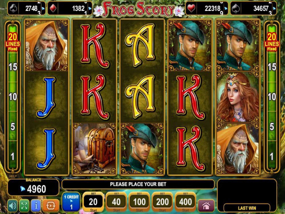 Скриншот слота Frog Story от Amusnet Interactive