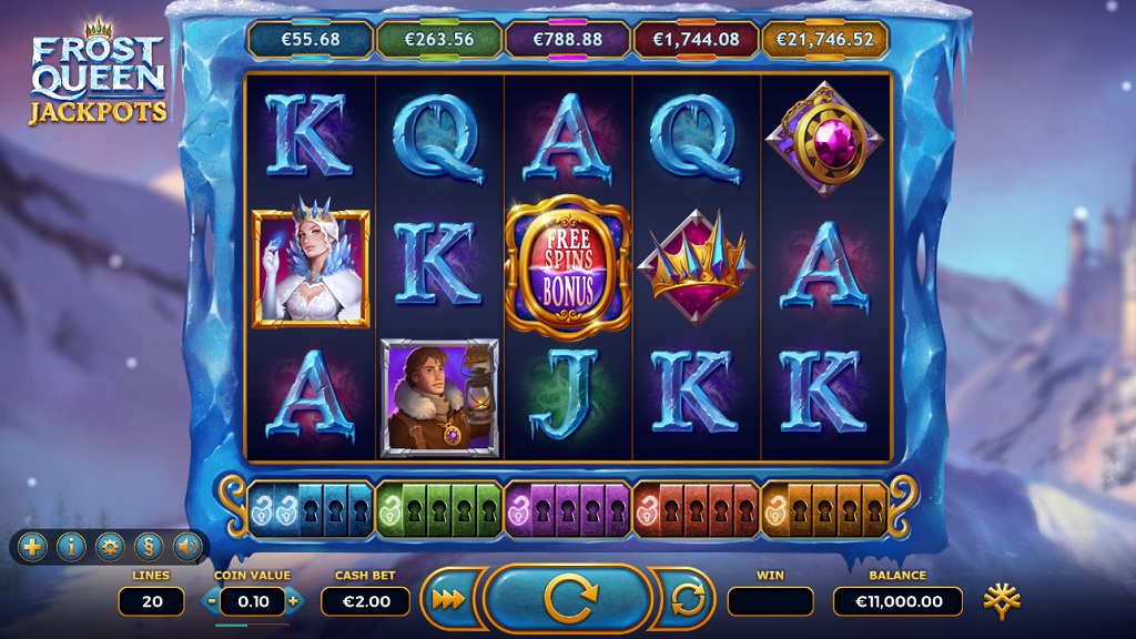 Скриншот слота Frost Queen Jackpots от Yggdrasil Gaming