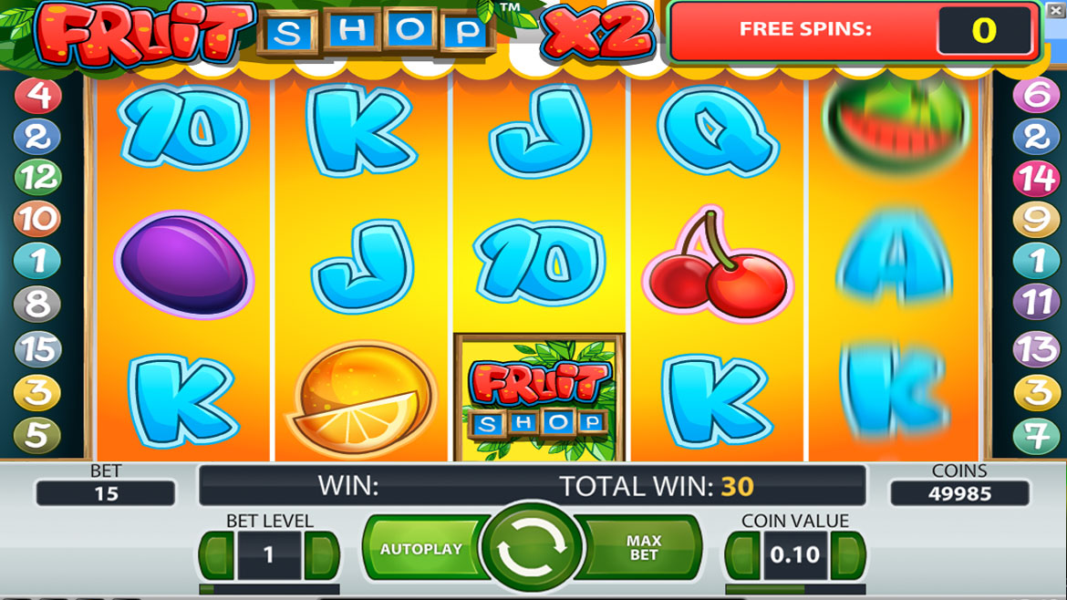 Скриншот слота Fruit Dealers от 1Spin4Win