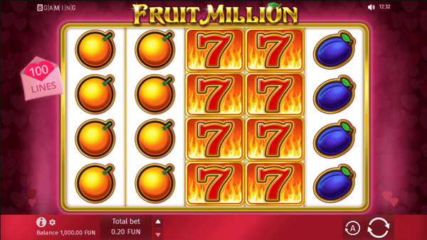 Скриншот слота Fruit Million от BGaming