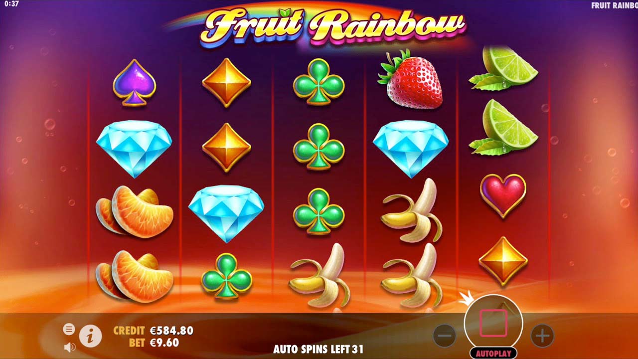 Скриншот слота Fruit rainbow от Pragmatic Play