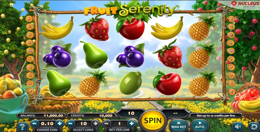 Скриншот слота Fruit Serenity от Nucleus Gaming