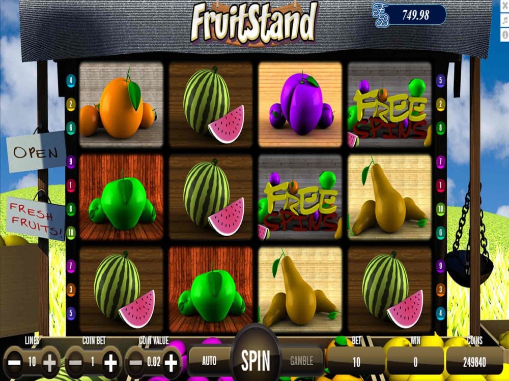 Скриншот слота Fruit Stand от Altea Gaming