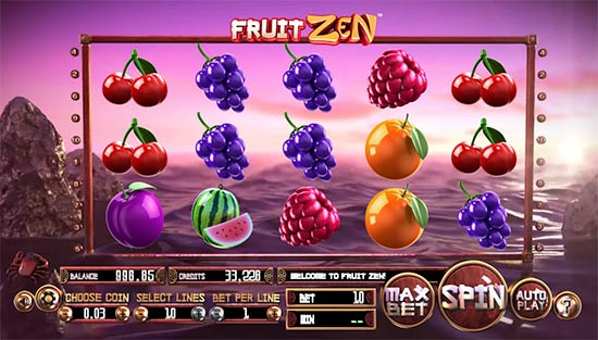 Скриншот слота Fruit Zen от Betsoft