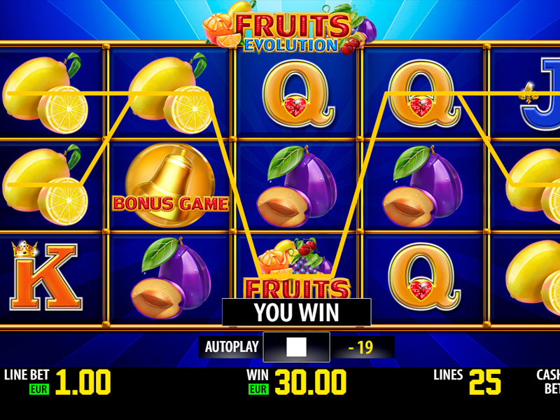 Скриншот слота Fruits Evolution от WorldMatch