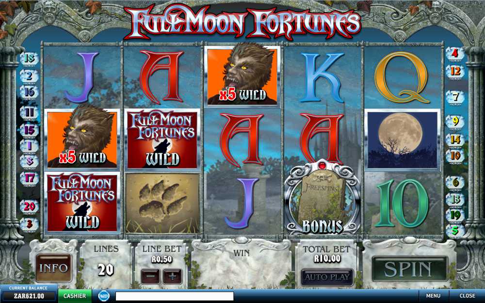 Скриншот слота Full Moon Fortunes от Playtech