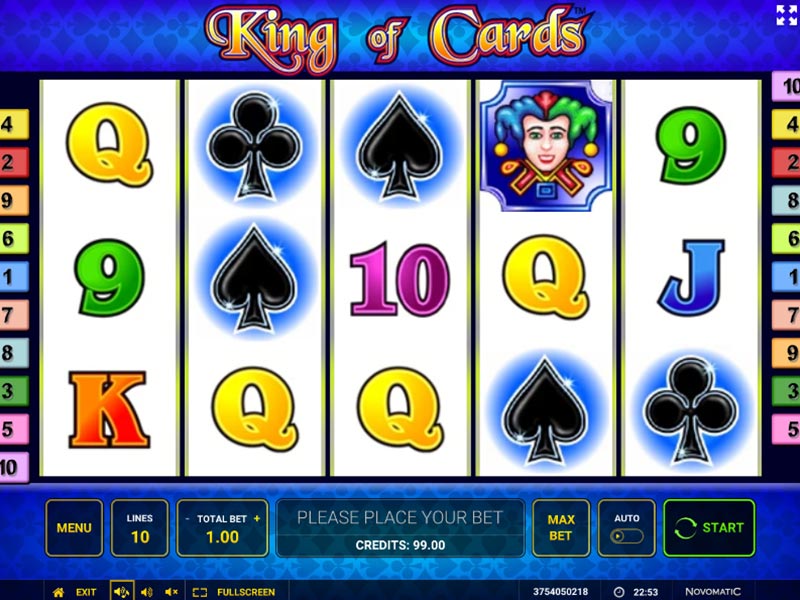 Скриншот слота Games of Cards от Giocaonline