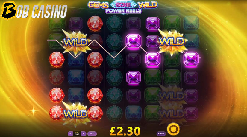 Скриншот слота Gems Gone Wild Power Reels от Red Tiger Gaming