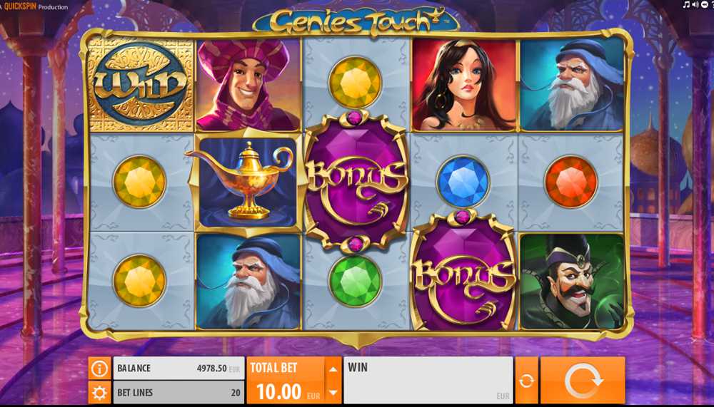 Скриншот слота Genies Touch от Quickspin