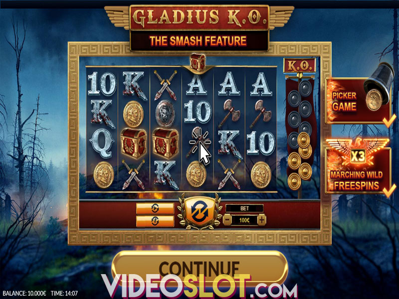 Скриншот слота Gladius K.O. от Green Jade Games