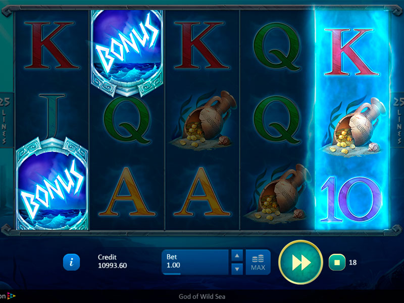 Скриншот слота God of Wild Sea от Playson