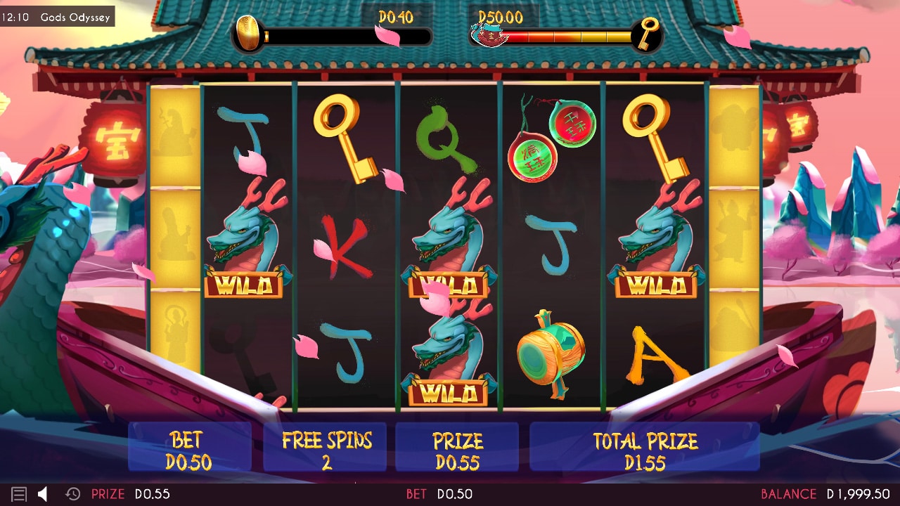 Скриншот слота Gods Odyssey от Triple Cherry