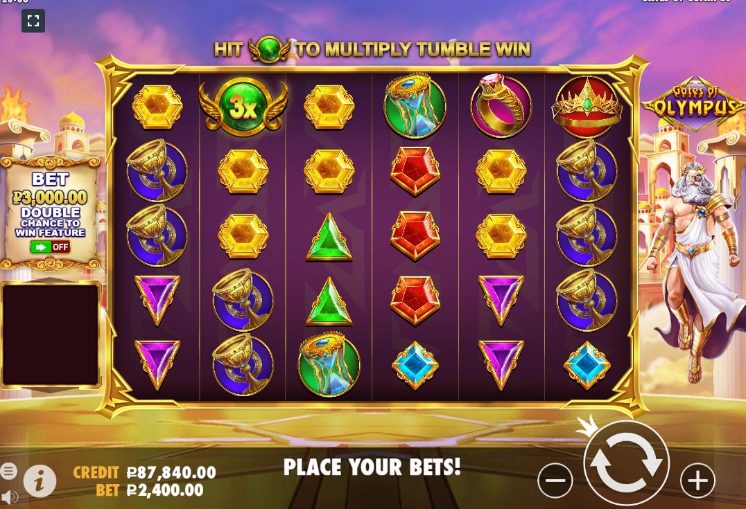 Скриншот слота Gods of Olympus от 1x2 Gaming