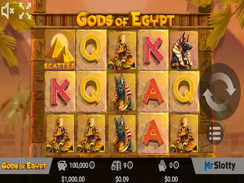 Скриншот слота Gods Of Egypt от MrSlotty