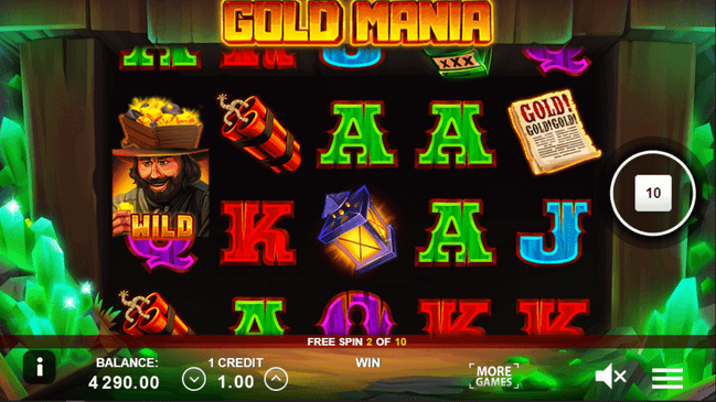 Скриншот слота Gold Mania от Gamzix