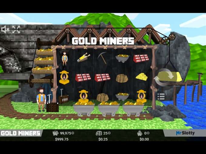 Скриншот слота Gold Miners от MrSlotty