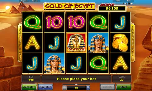 Скриншот слота Gold Of Egypt от SimplePlay