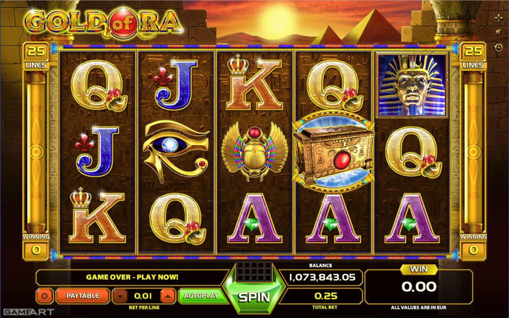 Скриншот слота Gold Of Ra от GameArt