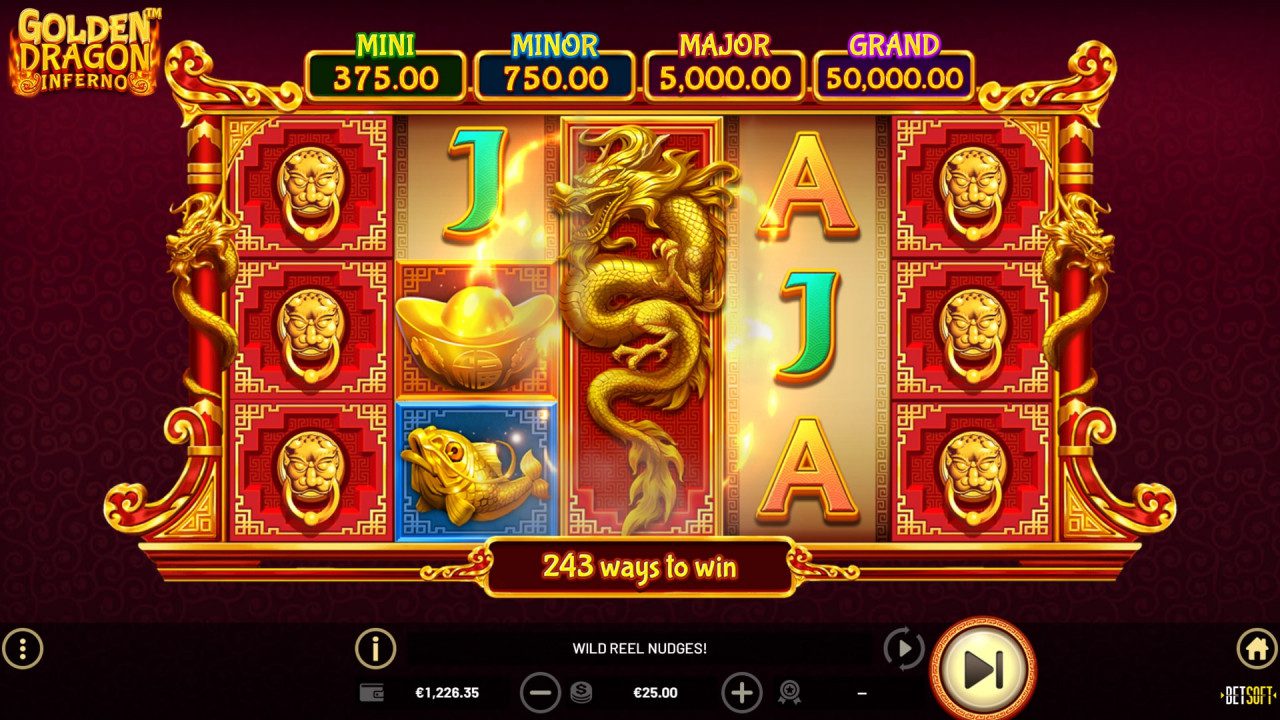 Скриншот слота Golden Dragon Inferno от Betsoft