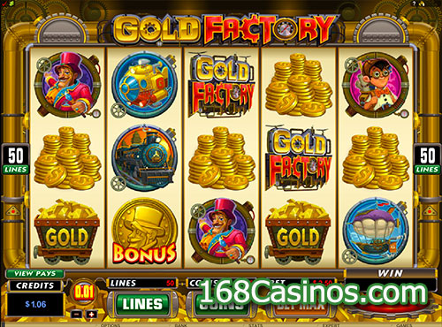 Скриншот слота Gold Factory от Microgaming