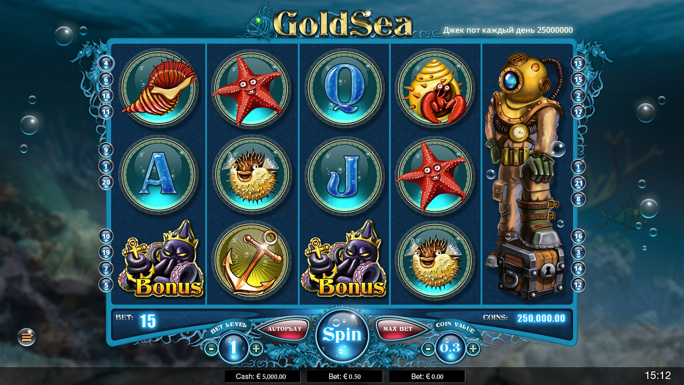 Скриншот слота Gold Sea от ThunderSpin
