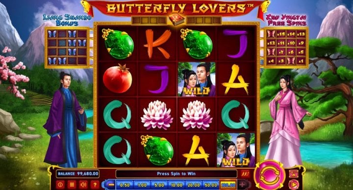 Скриншот слота Butterfly Lovers от Zeus Play