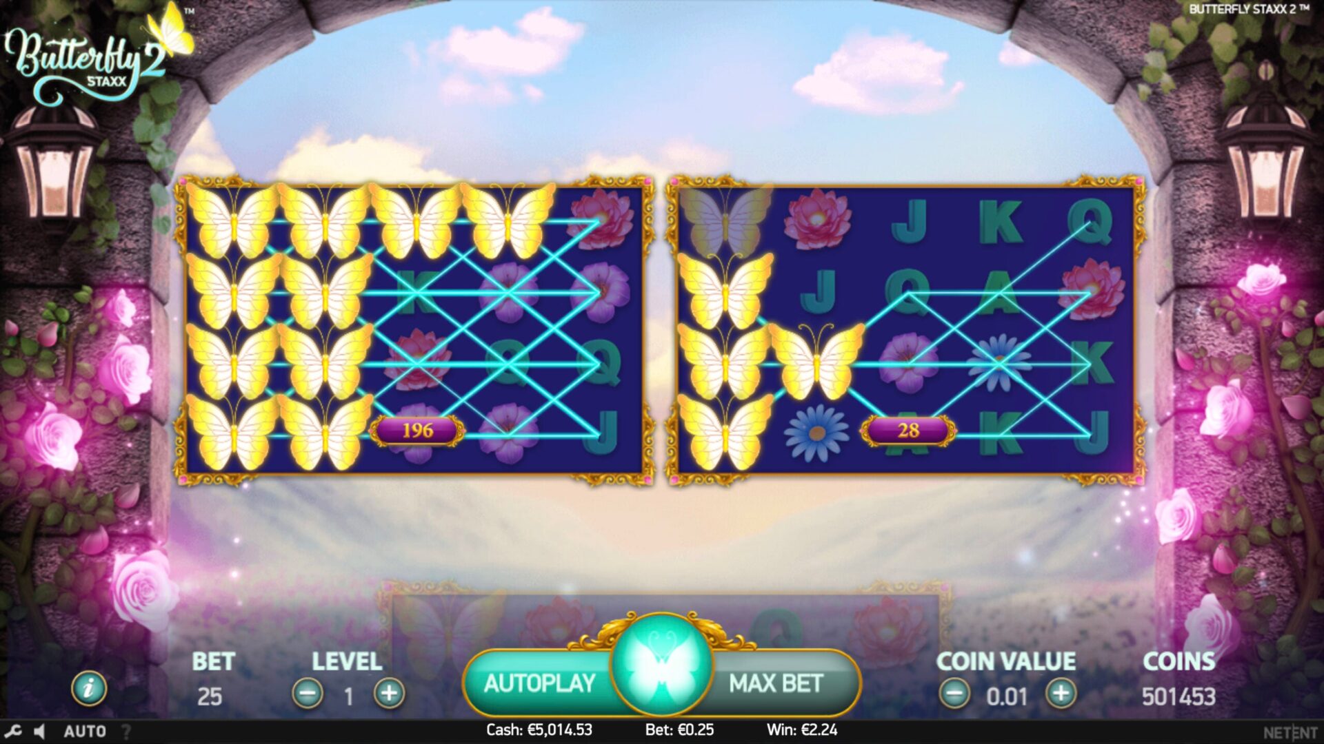 Скриншот слота Butterfly Staxx от Zeus Play