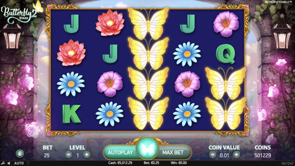 Скриншот слота Butterfly Staxx 2 от NetEnt