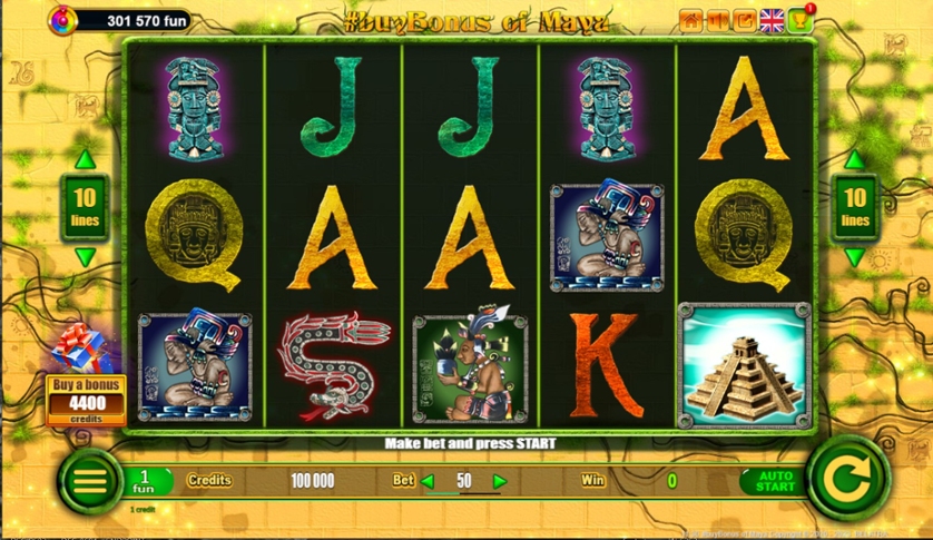 Скриншот слота buyBonus of Maya от Belatra