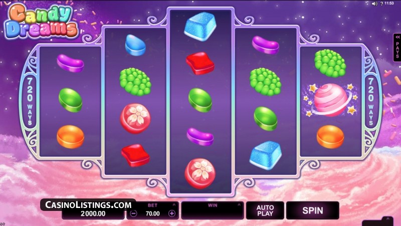 Скриншот слота Candy Dreams от Microgaming