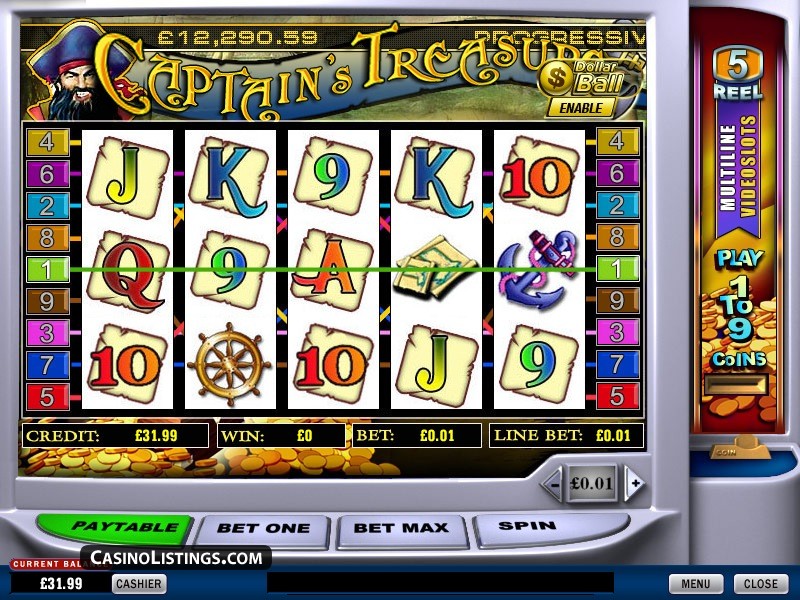 Скриншот слота Captain’s Treasure от Novomatic