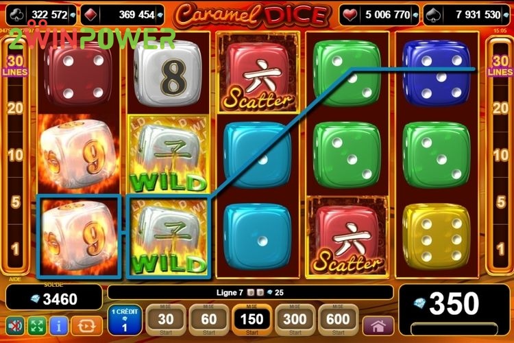 Скриншот слота Caramel Dice от Amusnet Interactive (EGT)