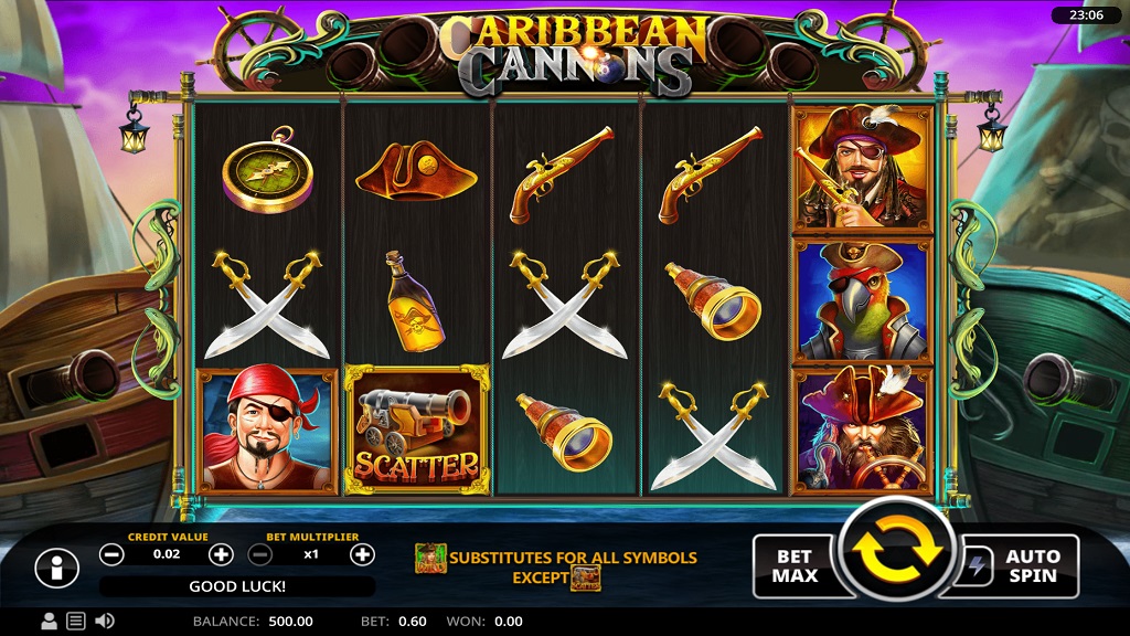 Скриншот слота Caribbean Cannons от Swintt